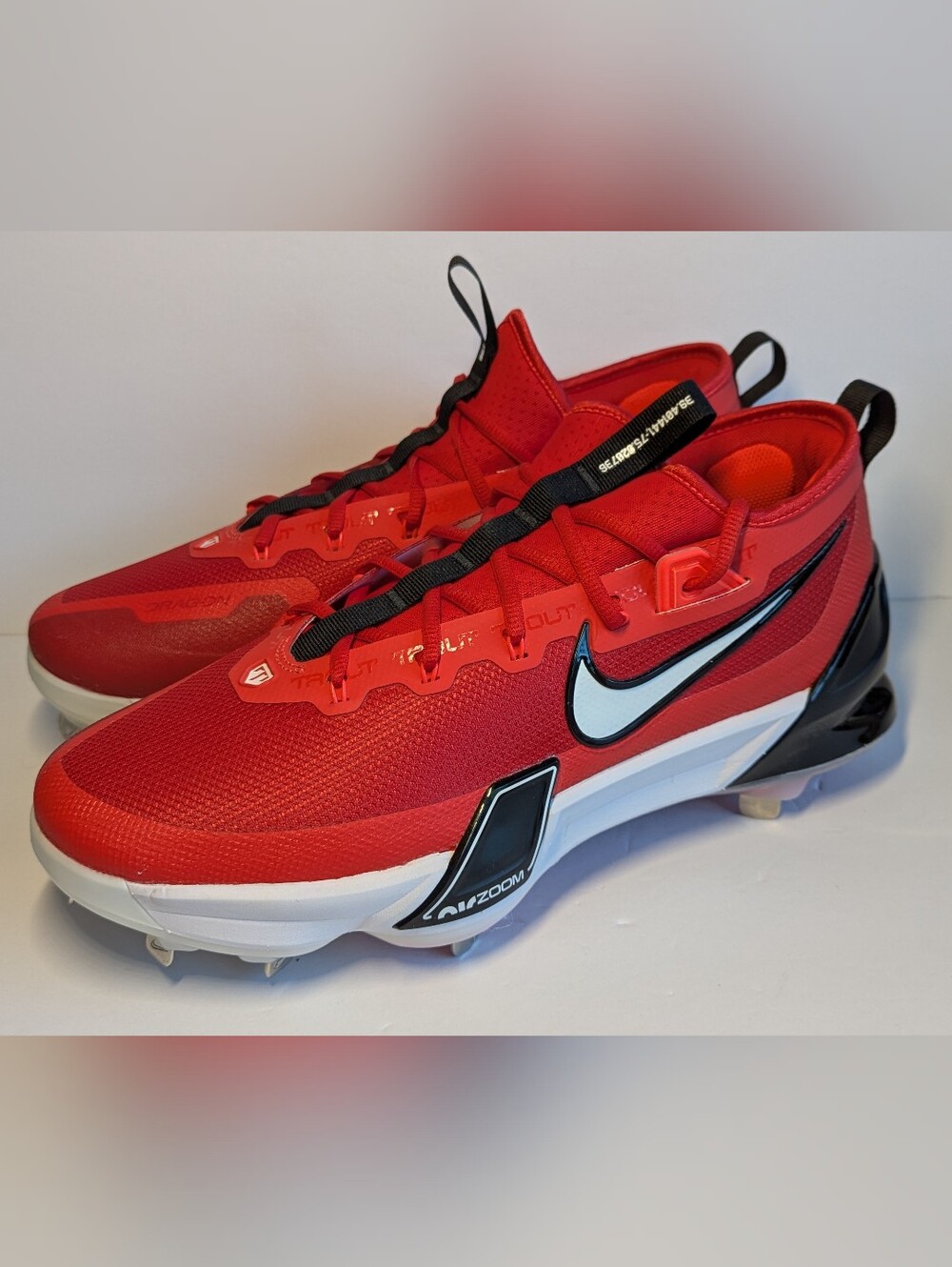 Nike Force Zoom Trout 9 Elite Baseball Cleats Red White FB2906-600 Mens Sz 12.5